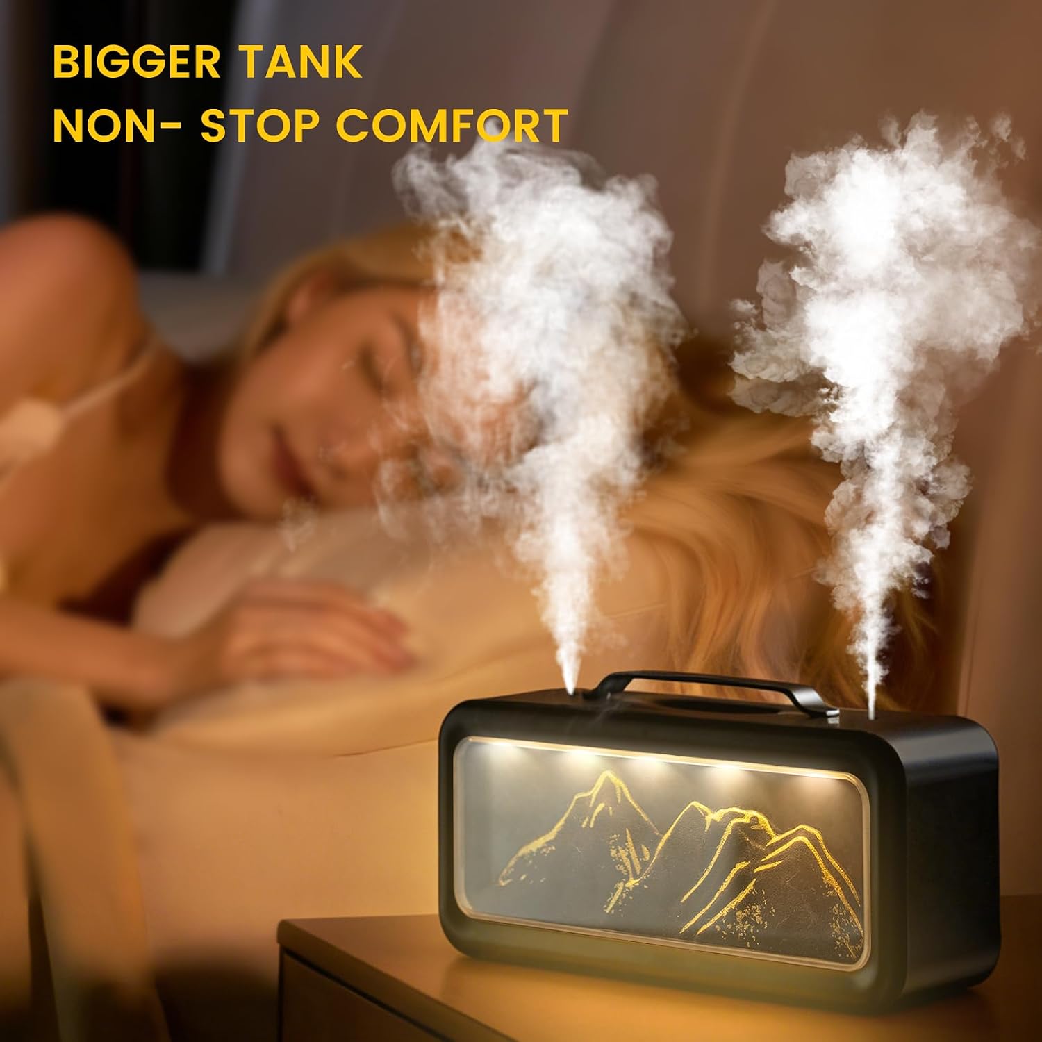 Humidifier Nursery Quiet - 2026년형 업그레이드 소형 가습기, 침실용, 600ml