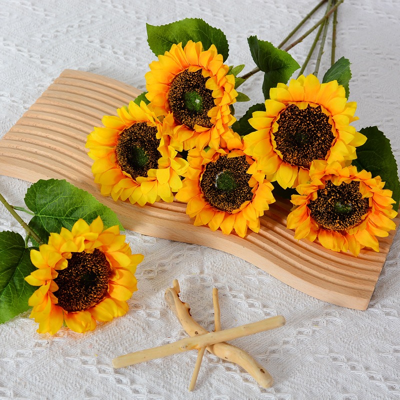 Baby Nursery Decor Ideas - 1개 해바라기 인조 꽃 실크 가짜