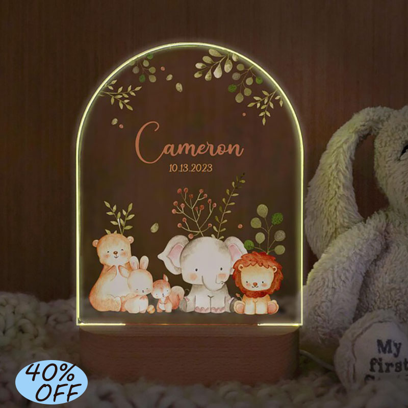 Baby Nursery Decor Ideas - 맞춤 이름 아기 수면등 개인 맞춤