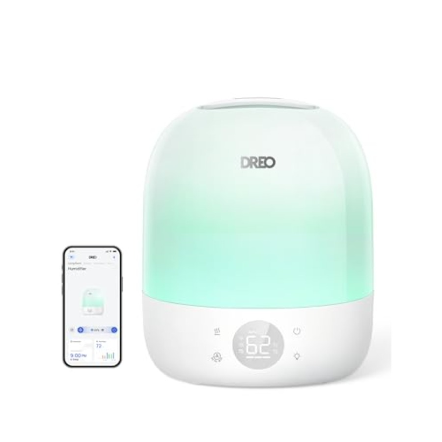 Humidifier Nursery Quiet - 침실 및 보육시설용 스마트 가습기, ABS