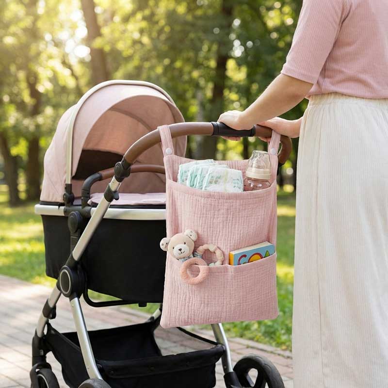 Baby Nursery Storage - 순면 아기 유모차 걸이형 가방 다용도
