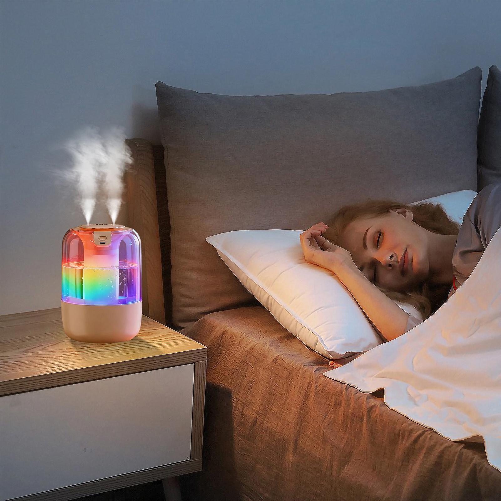 Humidifier Nursery Quiet - 야간 조명이 있는 침실 가습기 조절