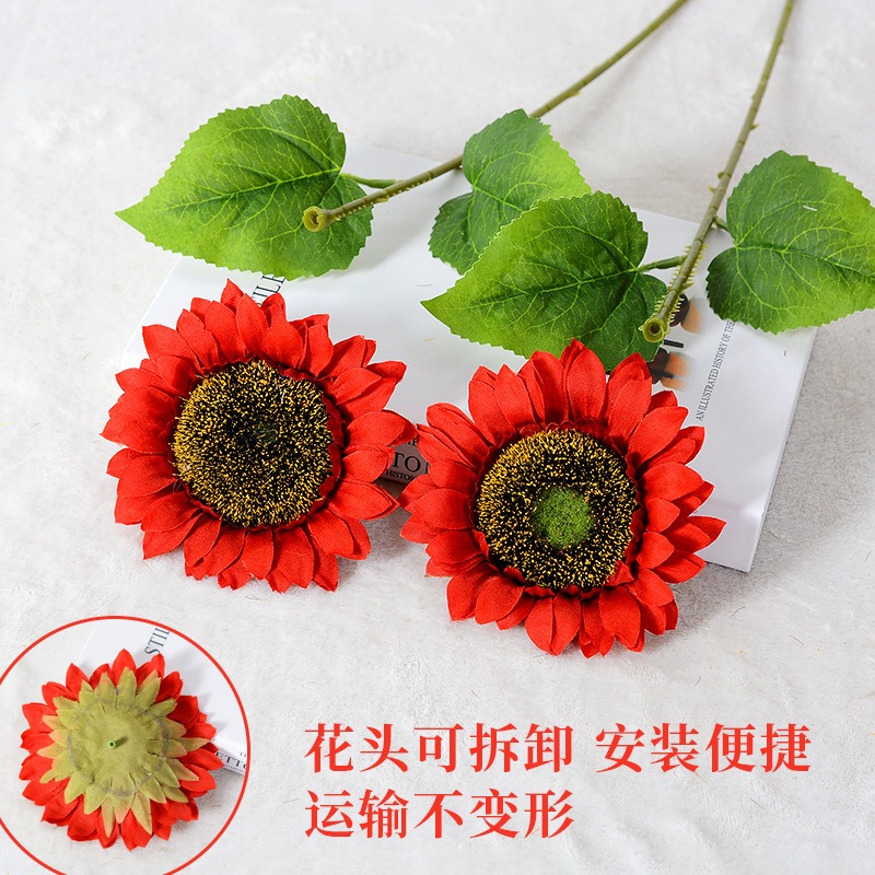 1개 해바라기 인조 꽃 실크 가짜 꽃 가정 방 장식 웨 - Baby Nursery Decor Ideas 리뷰 및 가격