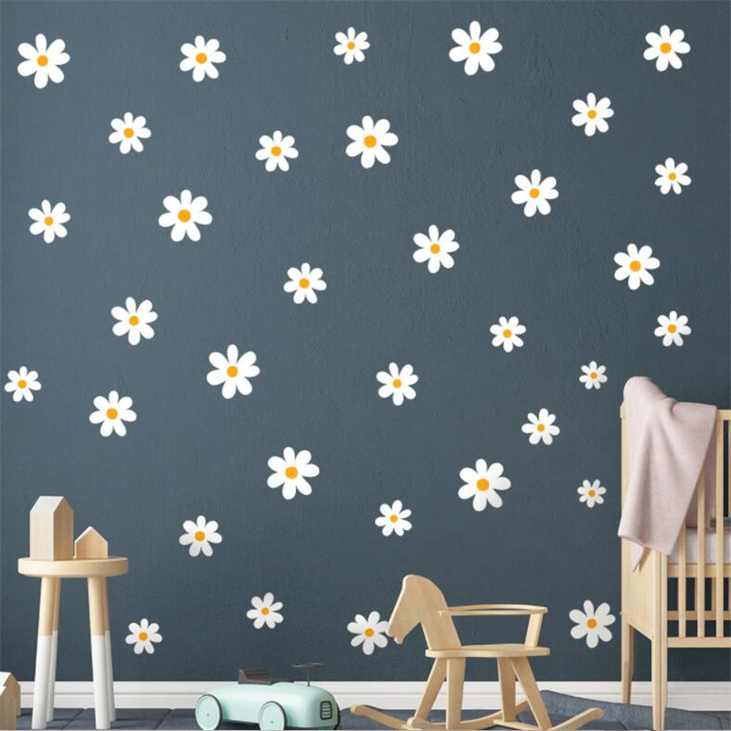 꽃 데이지 꽃 벽 스티커 30x60cm 소녀 방을위한  - Baby Nursery Plants 리뷰 및 가격