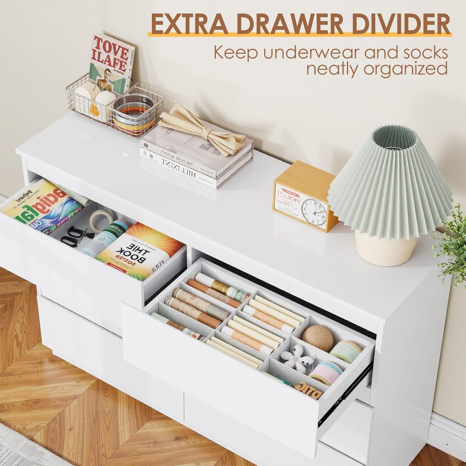 침실, 거실 및 현관용 흰색 원목 서랍장, 옷 보관을  - Drawer Dresser White 리뷰 및 가격