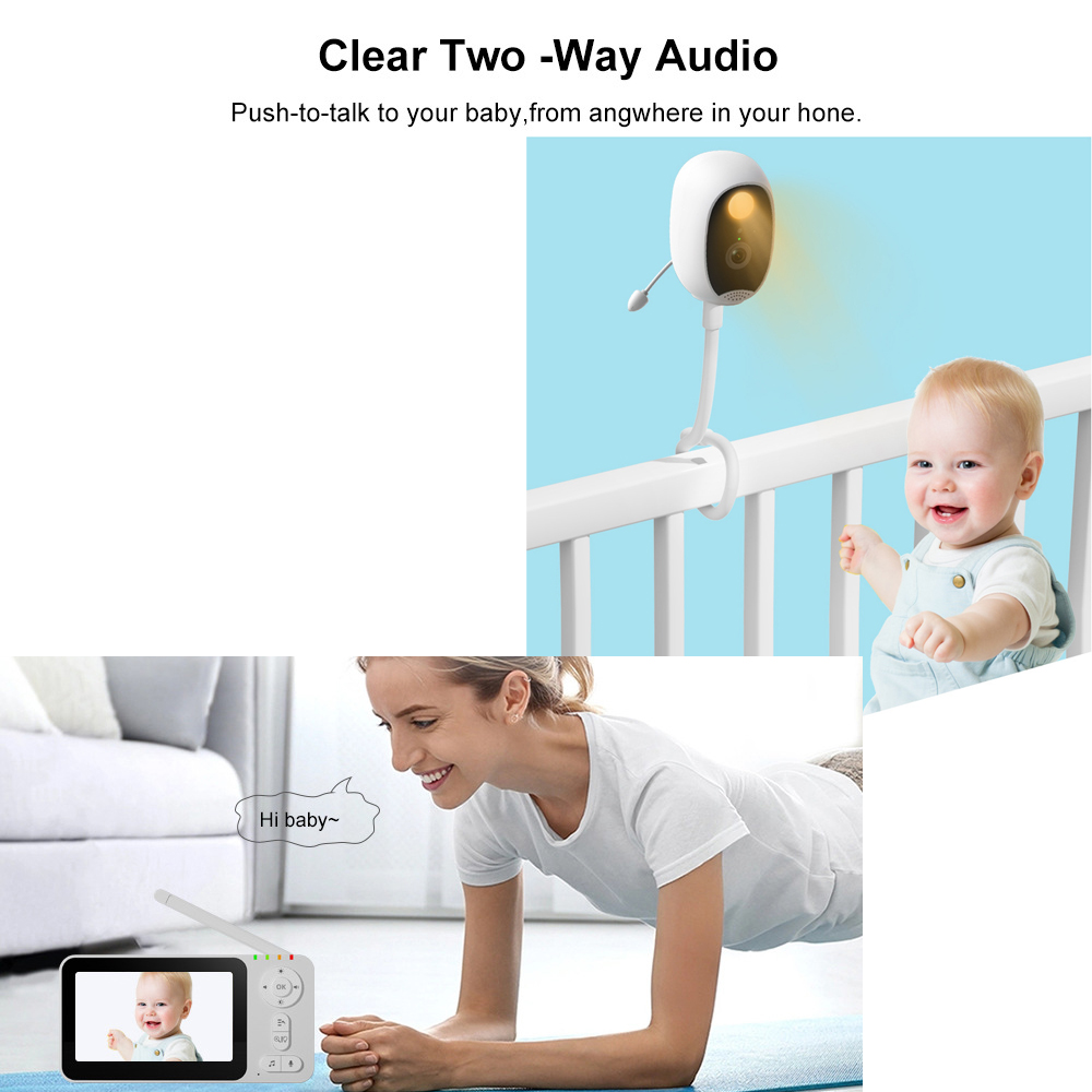 4.3인치 지능형 베이비 모니터 카메라 (내장 배터리, - Wearable Baby Monitor 리뷰 및 가격