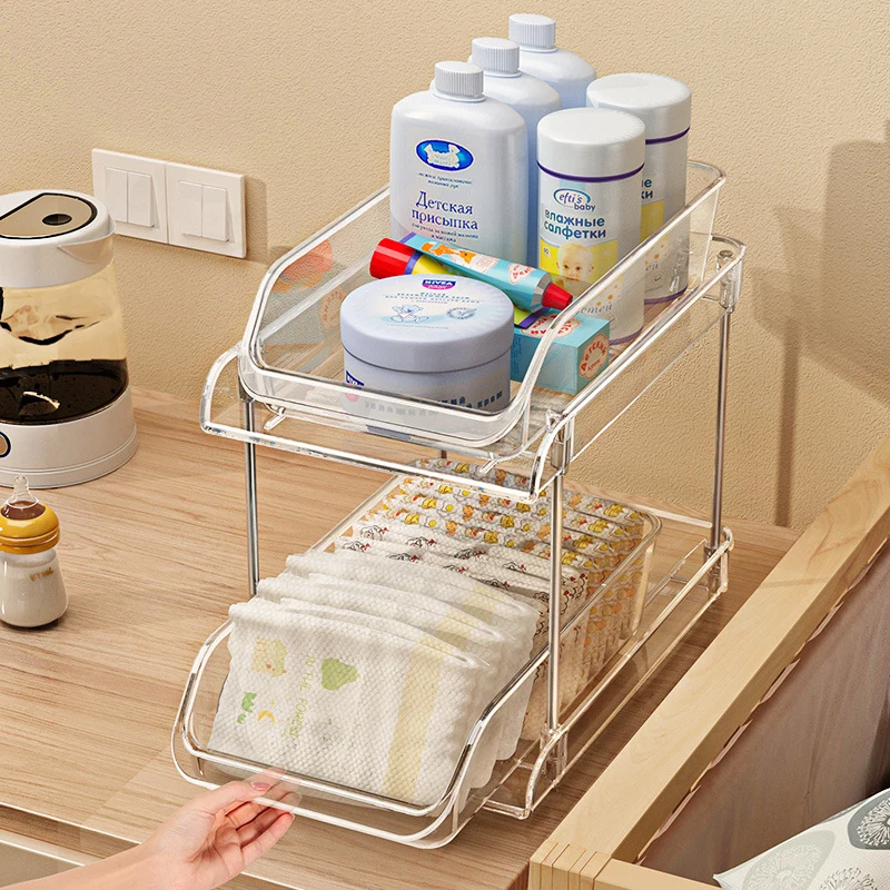2단 투명 다층 아기용품 정리함 (아기침대 옆) - 젖 - Baby Nursery Storage 리뷰 및 가격