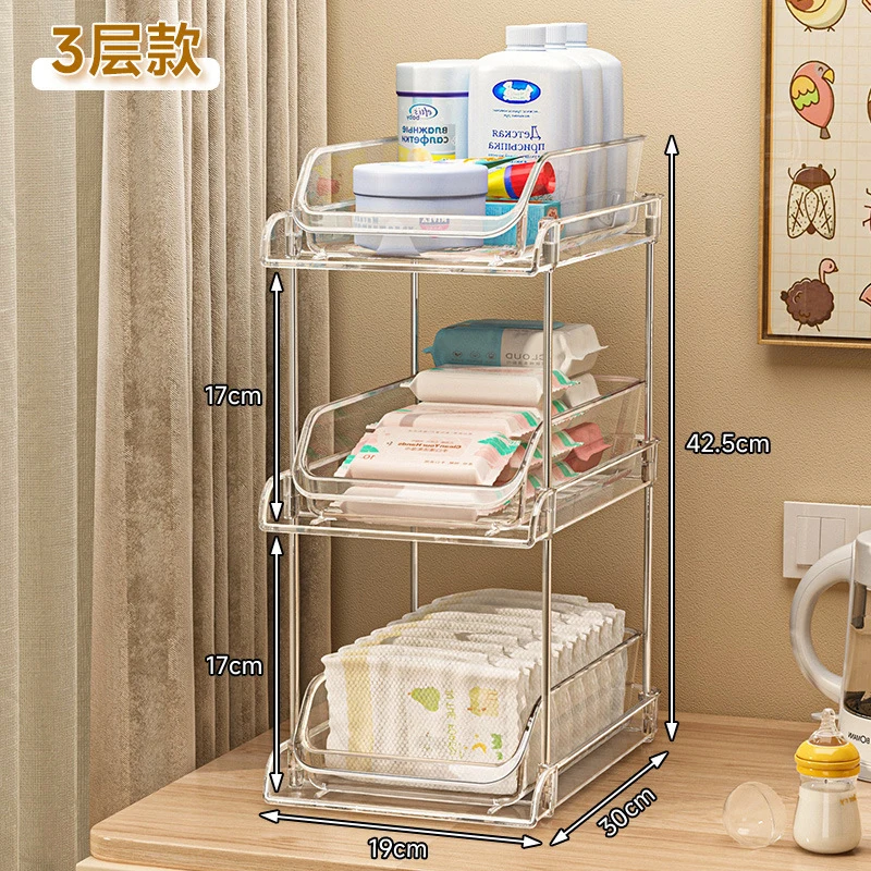 2단 투명 다층 아기용품 정리함 (아기침대 옆) - 젖 - Baby Nursery Storage 리뷰 및 가격
