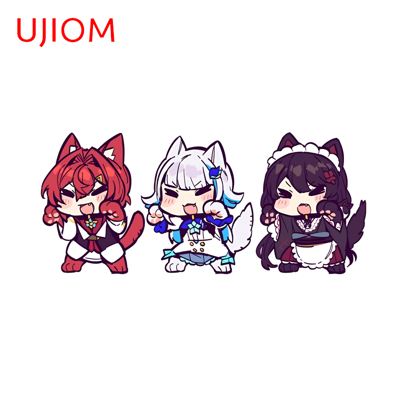 UJIOM Chibi Hololive 세 소녀 벽 스티 - Baby Nursery Diy 리뷰 및 가격
