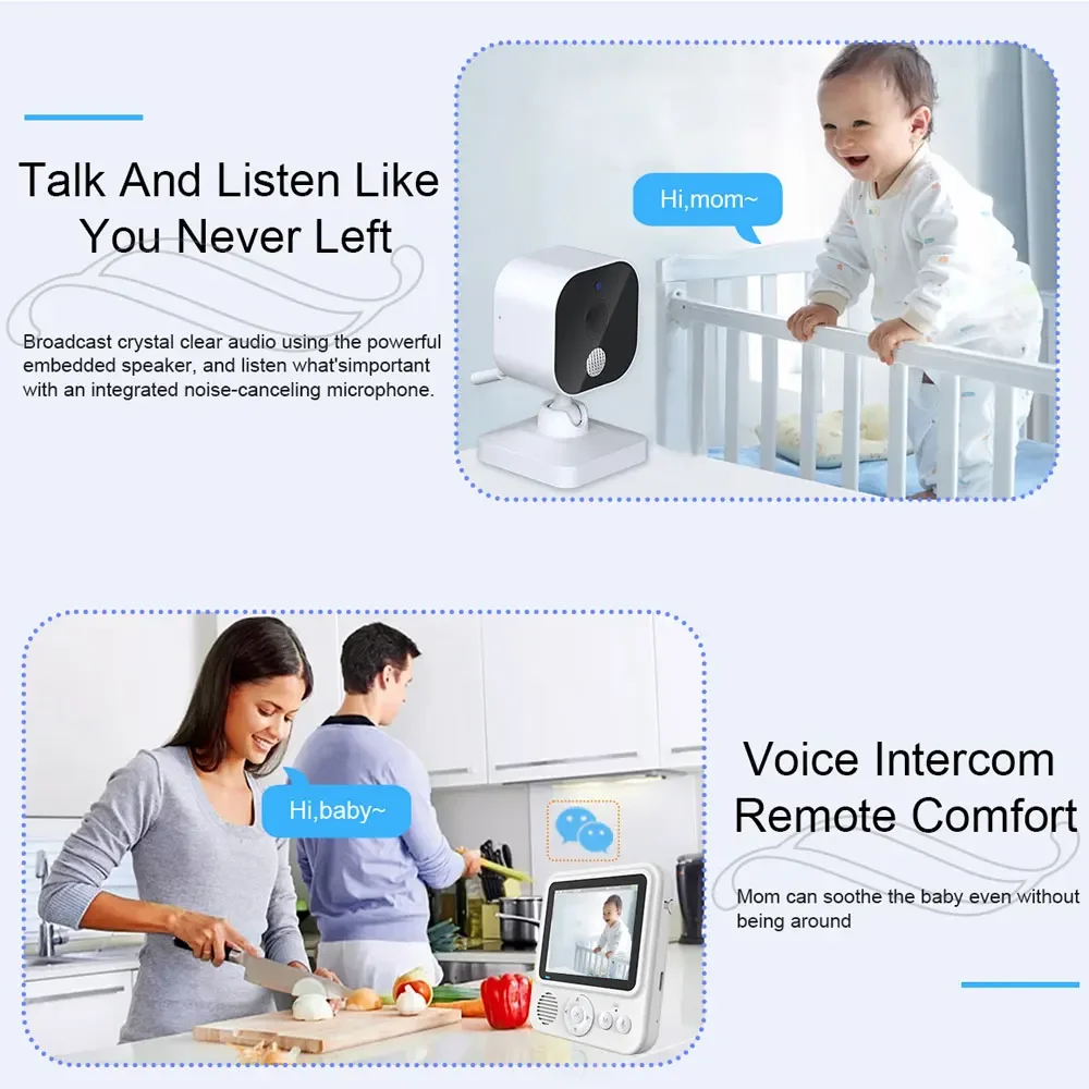 2.8인치 비디오 베이비 모니터 무선 어머니-아이 양방 - Wearable Baby Monitor 리뷰 및 가격
