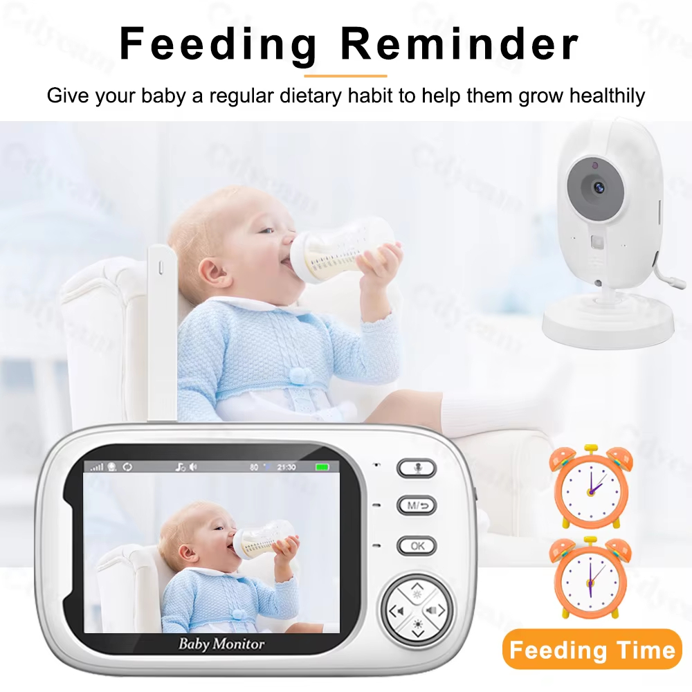 3.5인치 카메라와 오디오 기능이 있는 베이비 모니터, - Wearable Baby Monitor 리뷰 및 가격