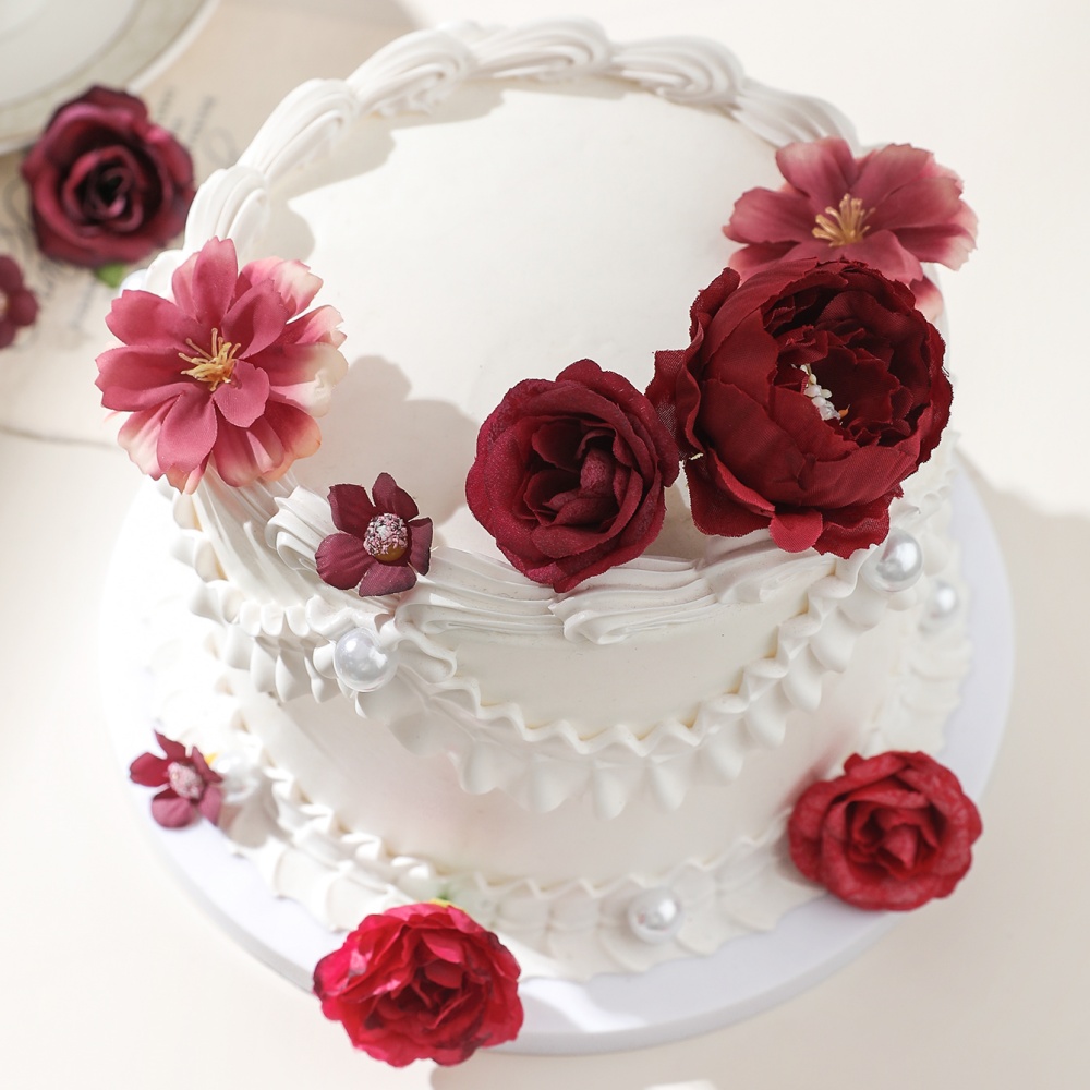 20/50Pcs 빨간 인공 꽃 신부 웨딩 장식을위한 실 - Baby Nursery Decor Ideas 리뷰 및 가격
