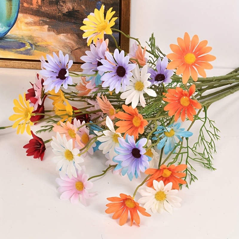 1/2/3개 데이지 인조 꽃다발 50cm 가짜 꽃 정원 - Baby Nursery Decor Ideas 리뷰 및 가격