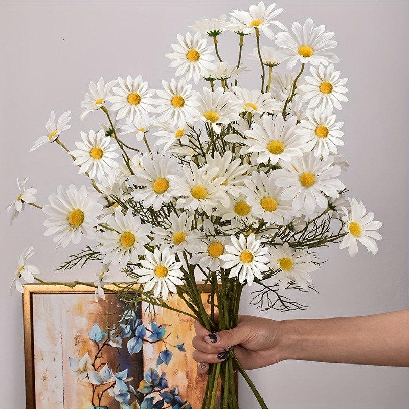 1/2/3개 데이지 인조 꽃다발 50cm 가짜 꽃 정원 - Baby Nursery Decor Ideas 리뷰 및 가격