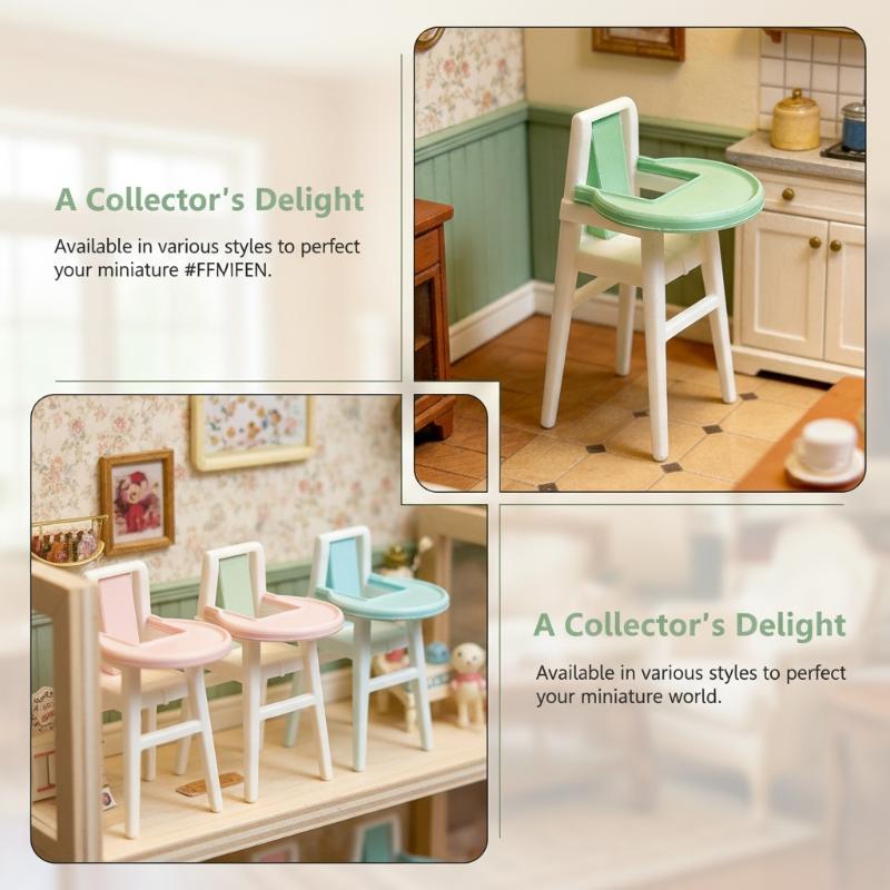 미니어처 1/12 스케일 인형의 집 아기용 높은 의자( - Baby Nursery Decor Ideas 리뷰 및 가격