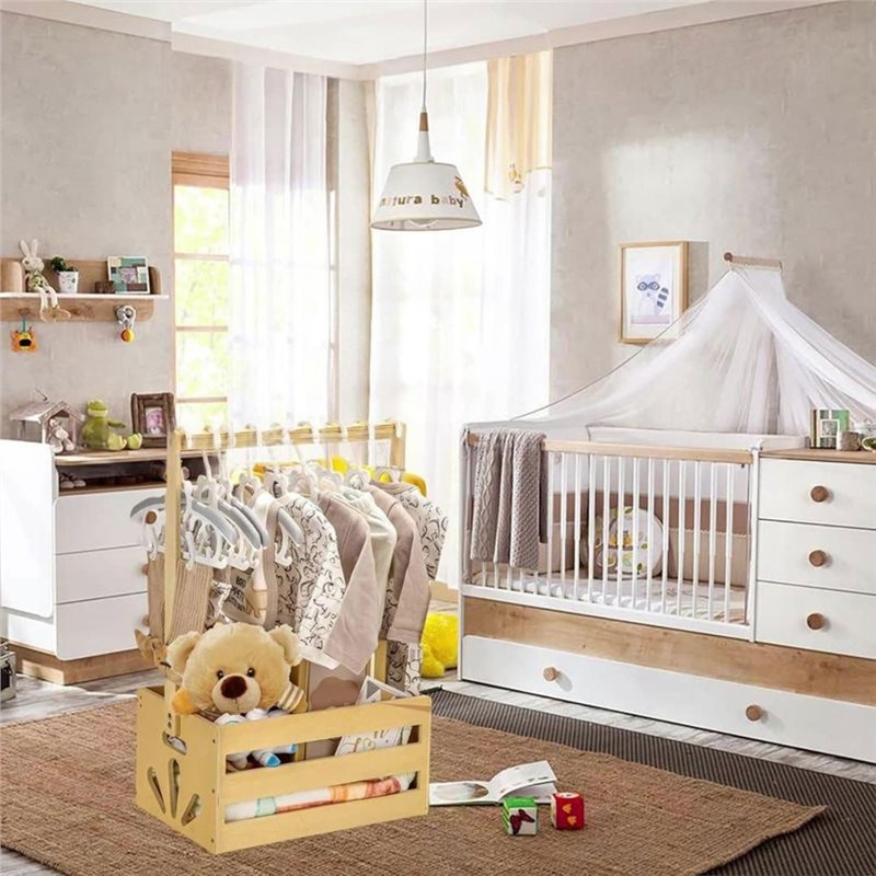 나무 손잡이가 달린 아기 선물 바구니, 아기 수납용품  - Baby Nursery Storage 리뷰 및 가격