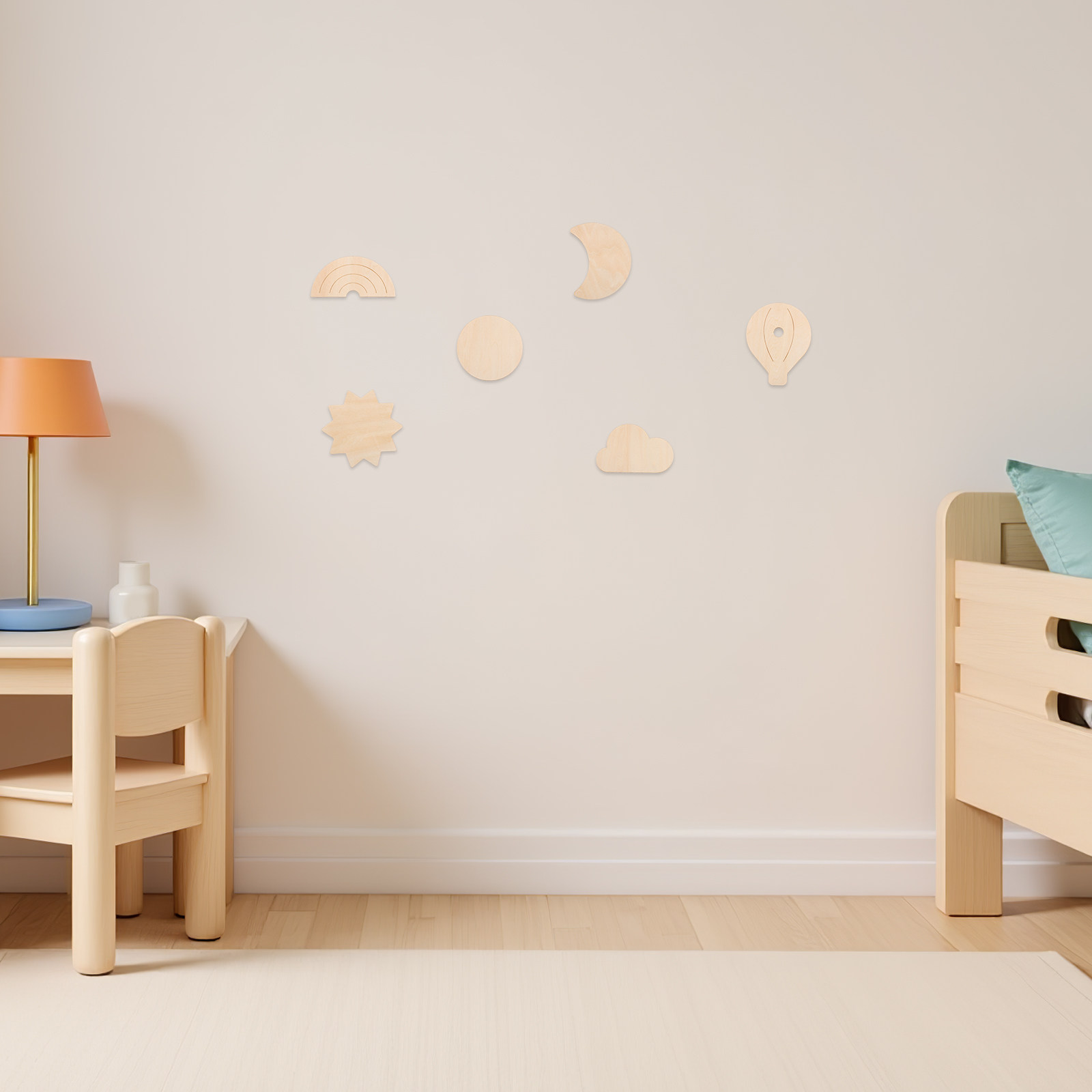 6Pcs 나무 벽 스티커 하늘 테마 뜨거운 공기 풍선  - Baby Nursery Hot Air Balloon Theme 리뷰 및 가격