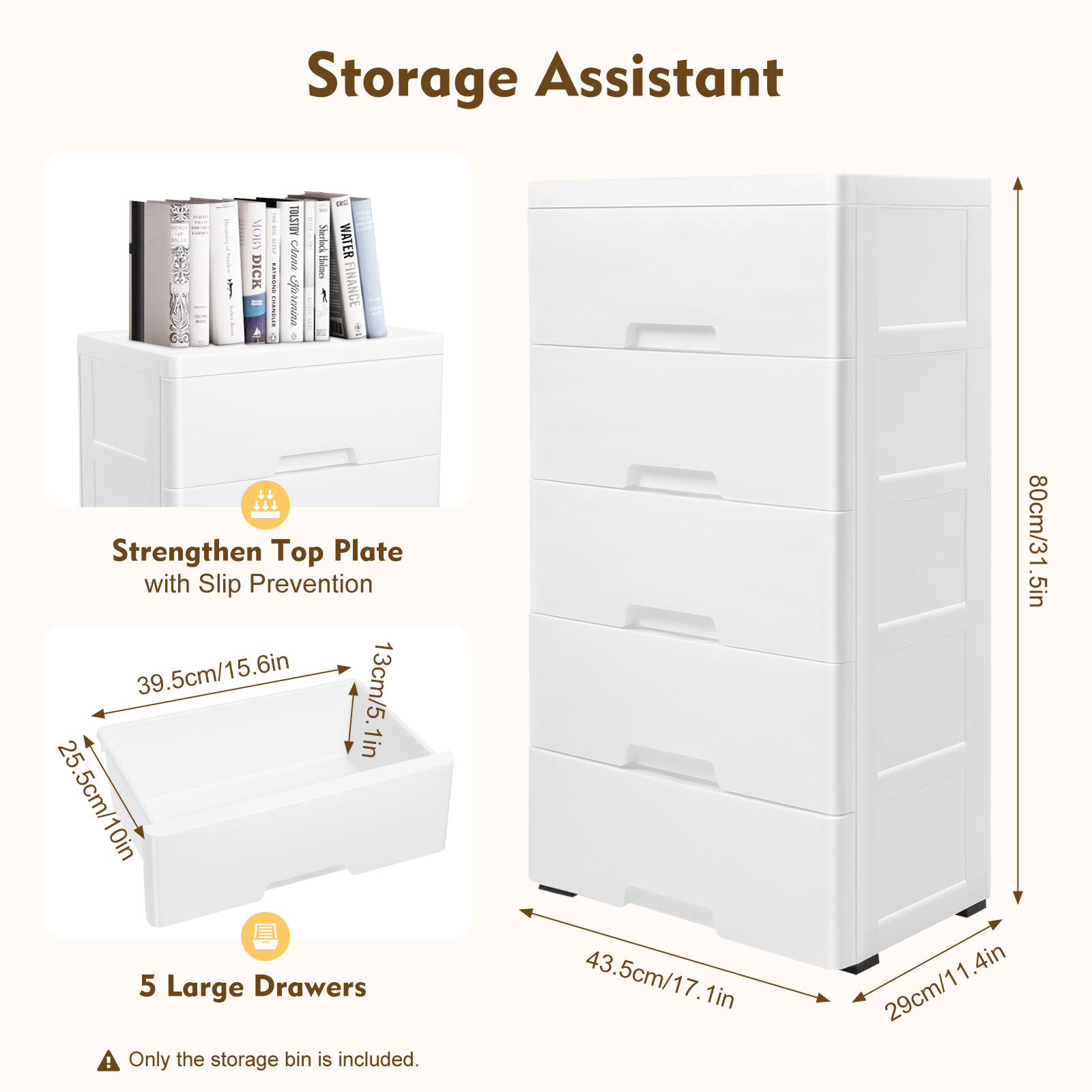 5단 대용량 수납장 플라스틱 서랍장 화이트 4륜 이동식 - Drawer Dresser White 리뷰 및 가격