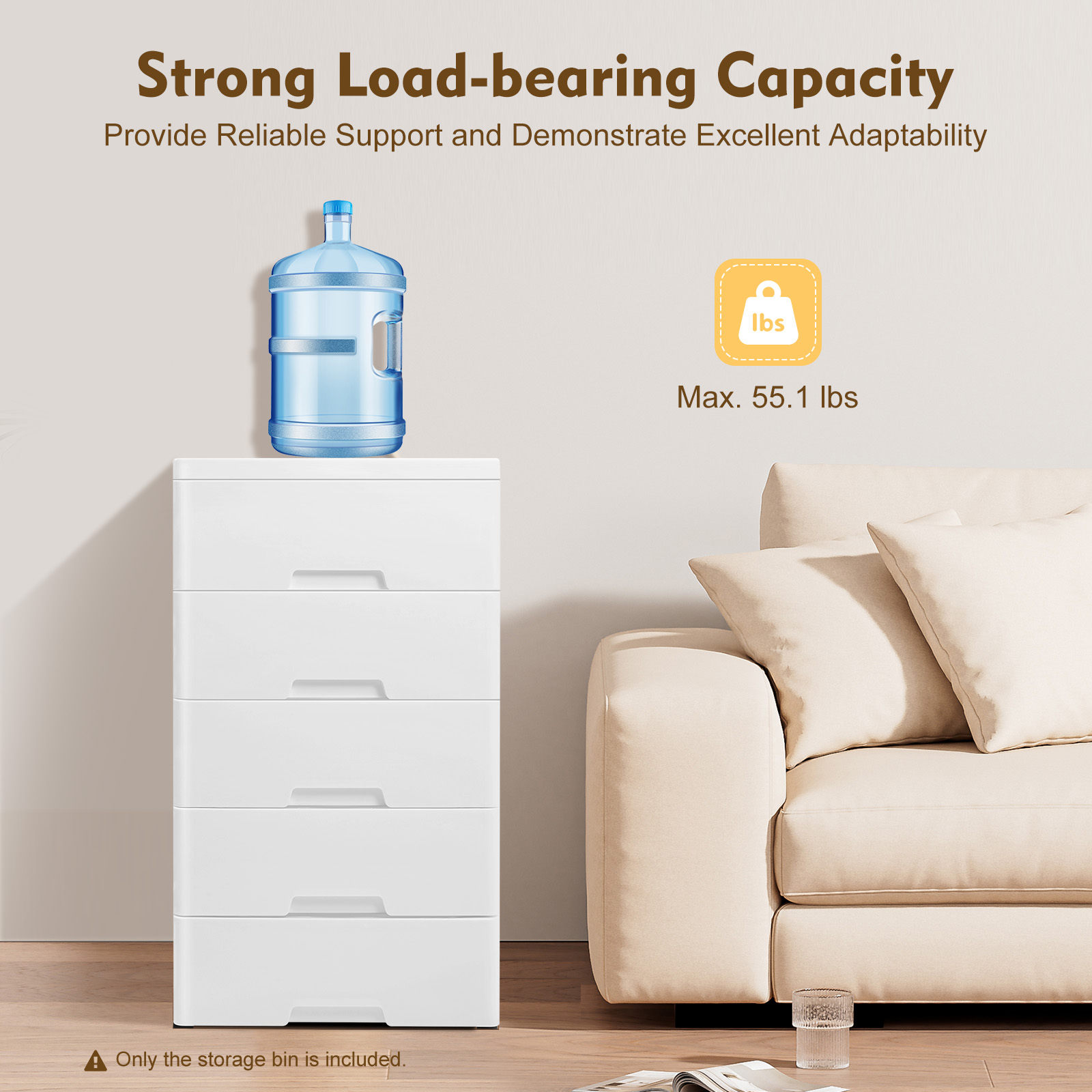 5단 대용량 수납장 플라스틱 서랍장 화이트 4륜 이동식 - Drawer Dresser White 리뷰 및 가격