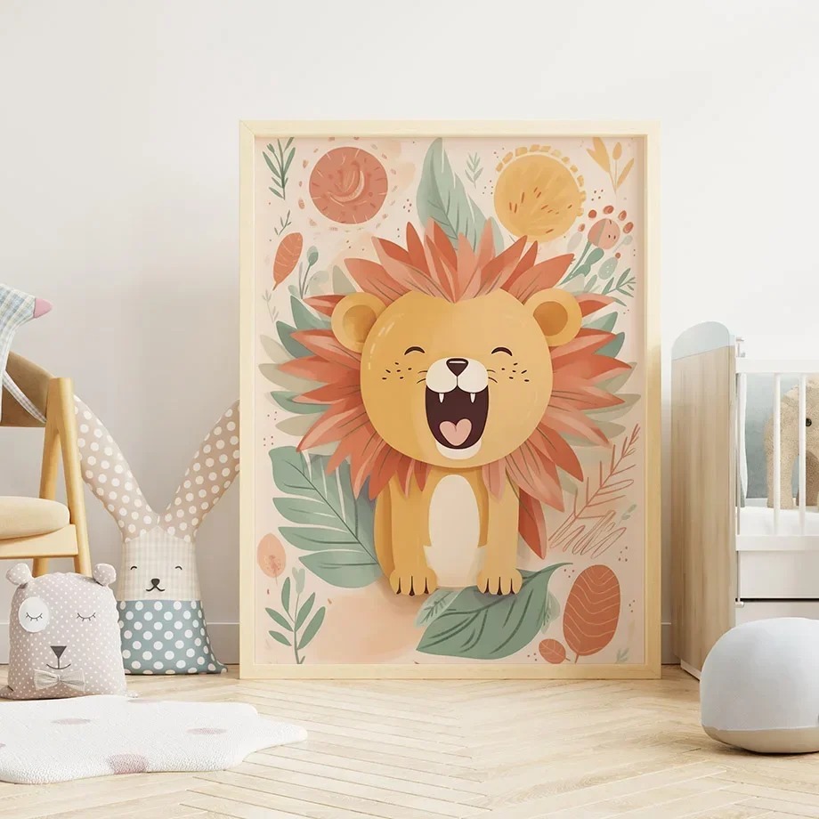 사자 사슴 기린 투칸 여우 고슴도치 보육원 벽 예술 캔 - Baby Nursery Giraffe 리뷰 및 가격